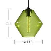 Suspension en verre coloré StainedShapes | Marco Lucetti D / Gris