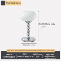 Suspension en verre contemporaine | Marco Lucetti Lampe de bureau blanche / Blanc froid