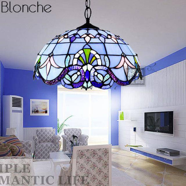 Suspension en verre cristal Vintage | Marco Lucetti Bleu / 15cm
