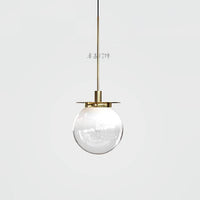 Suspension en verre et base dorée Moderna | Marco Lucetti 1 lampe - Transparent