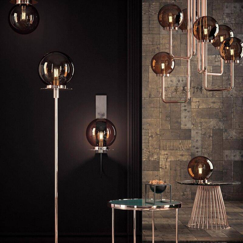 Suspension en verre et base dorée Moderna | Marco Lucetti