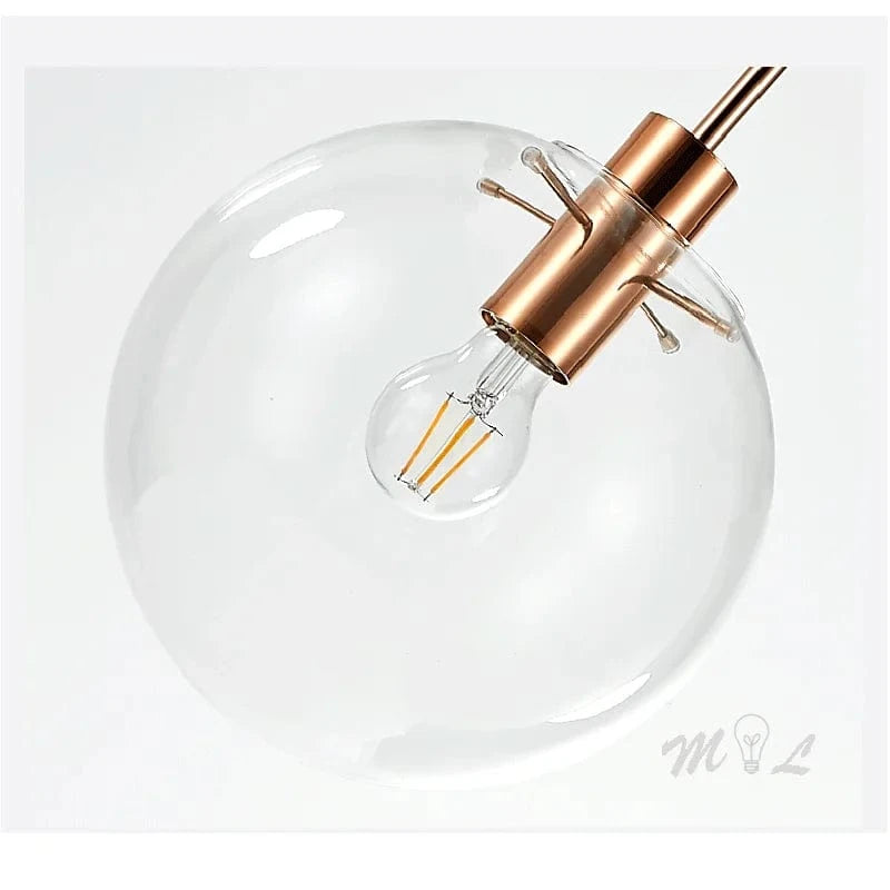 Suspension en verre et métal boules | Marco Lucetti