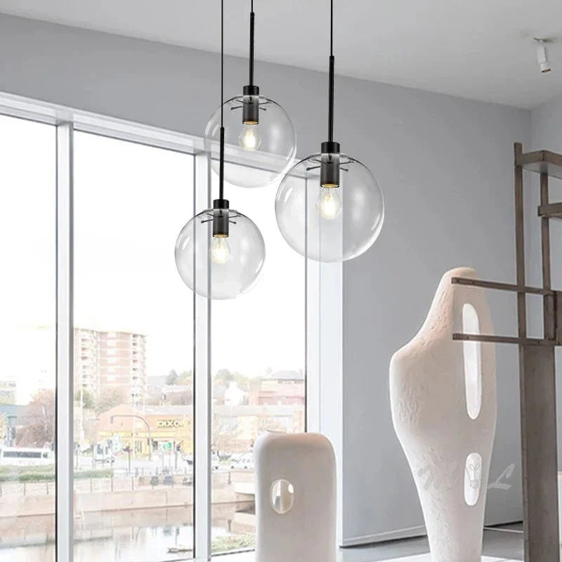 Suspension en verre et métal boules | Marco Lucetti