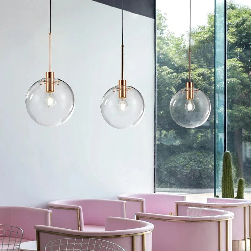 Suspension en verre et métal boules | Marco Lucetti