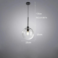 Suspension en verre et métal boules | Marco Lucetti Noir 15cm