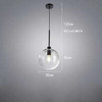 Suspension en verre et métal boules | Marco Lucetti Noir 30cm