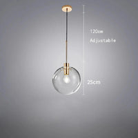 Suspension en verre et métal boules | Marco Lucetti Or 25cm