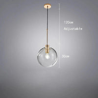 Suspension en verre et métal boules | Marco Lucetti Or 30cm