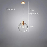 Suspension en verre et métal boules | Marco Lucetti Or rose 15cm