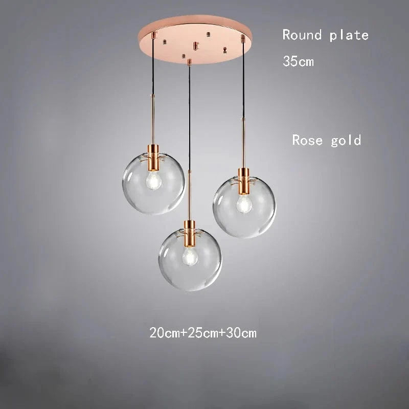 Suspension en verre et métal boules | Marco Lucetti Une plaque à bandes