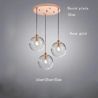 Suspension en verre et métal boules | Marco Lucetti Une plaque à bandes