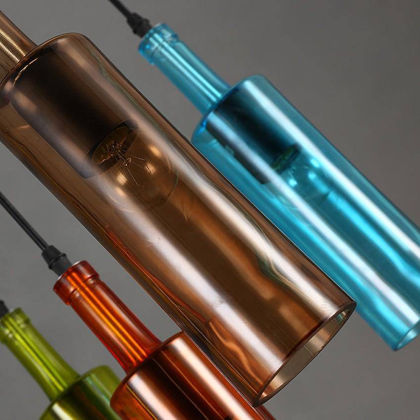 Suspension en verre fumé coloré "NovaCyl" | Marco Lucetti