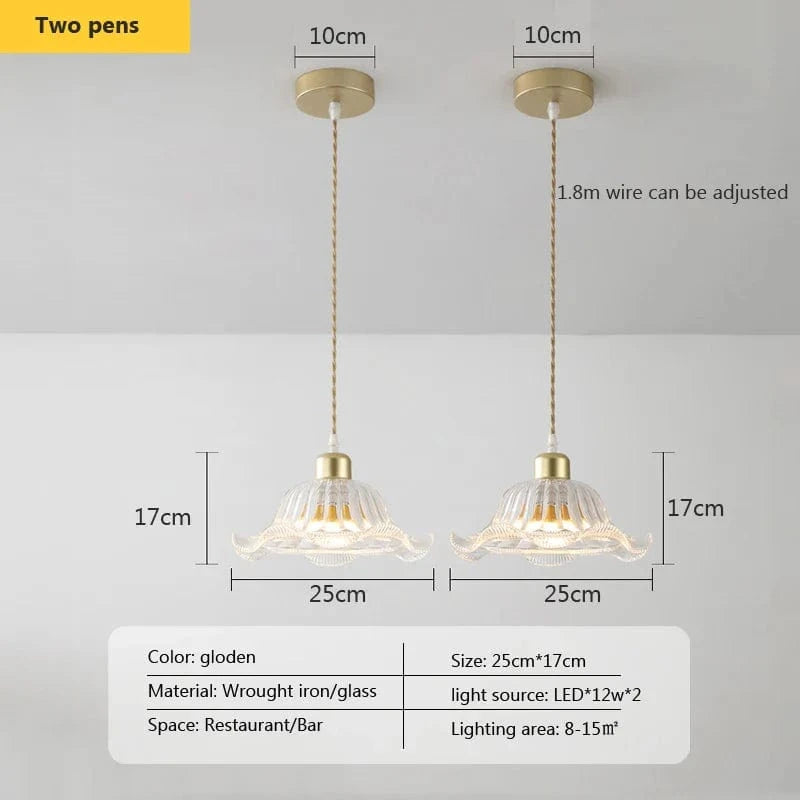 Suspension en verre haut de gamme pour restaurants | Marco Lucetti 2têtes / Chine
