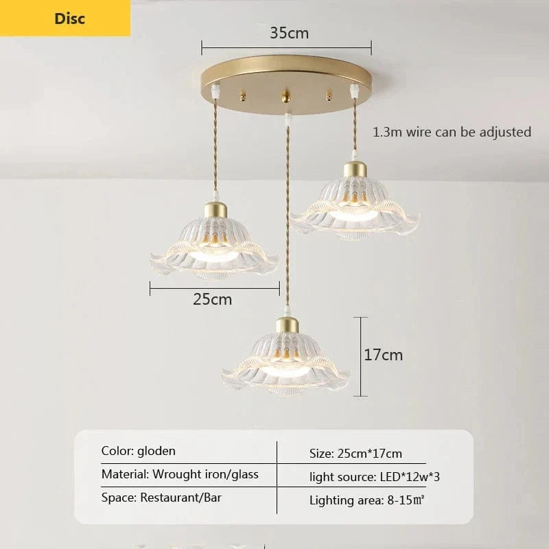 Suspension en verre haut de gamme pour restaurants | Marco Lucetti Disque 3ronds / Chine