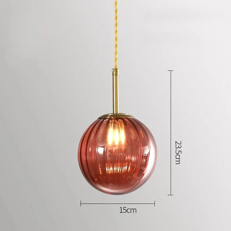 Suspension en verre LED au design moderne et épuré. | Marco Lucetti Vin rouge