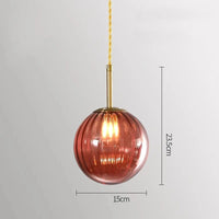 Suspension en verre LED au design moderne et épuré. | Marco Lucetti Vin rouge