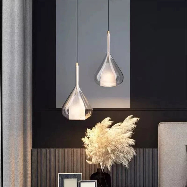 Suspension en verre LED moderne - Élégance Luxueuse | Marco Lucetti