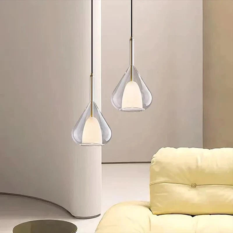 Suspension en verre LED moderne - Élégance Luxueuse | Marco Lucetti