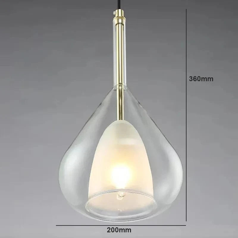 Suspension en verre LED moderne - Élégance Luxueuse | Marco Lucetti Blanc froid