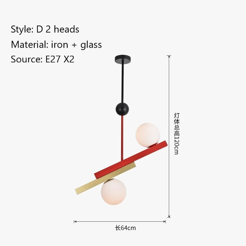 Suspension en verre LED nordique art moderne - Design créatif pour un intérieur élégant | Marco Lucetti