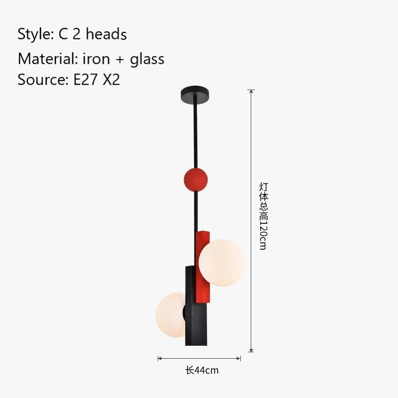 Suspension en verre LED nordique art moderne - Design créatif pour un intérieur élégant | Marco Lucetti