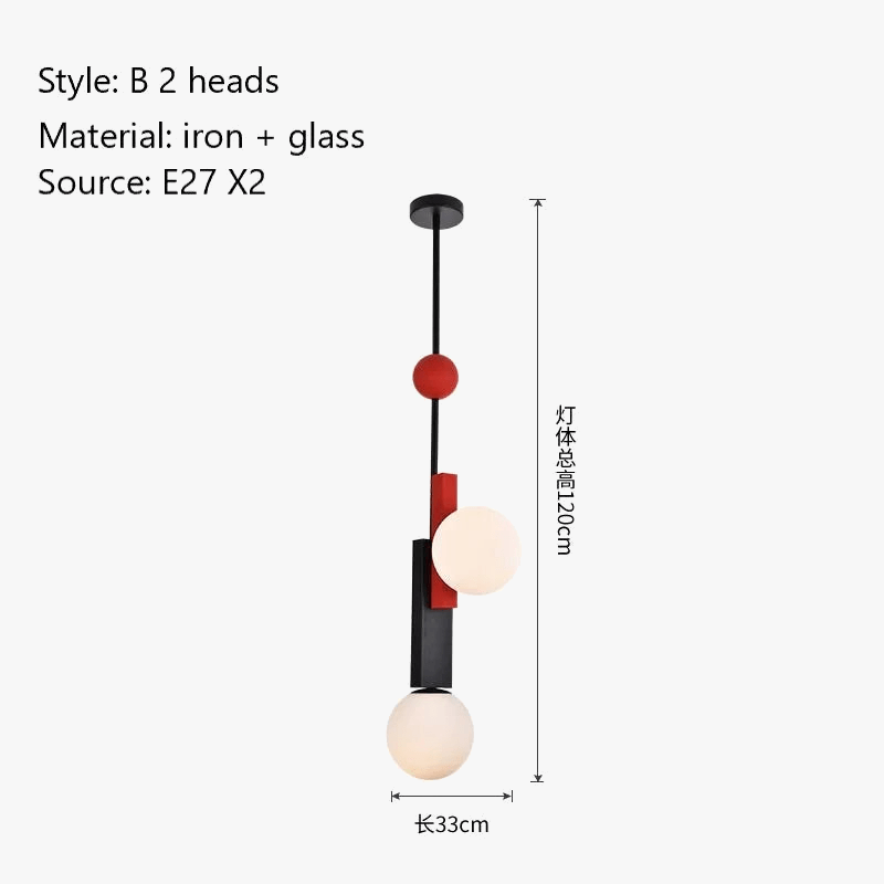 Suspension en verre LED nordique art moderne - Design créatif pour un intérieur élégant | Marco Lucetti