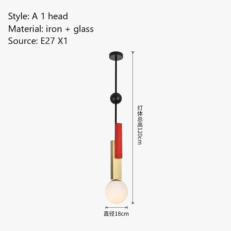 Suspension en verre LED nordique art moderne - Design créatif pour un intérieur élégant | Marco Lucetti