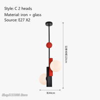 Suspension en verre LED nordique art moderne - Design créatif pour un intérieur élégant | Marco Lucetti