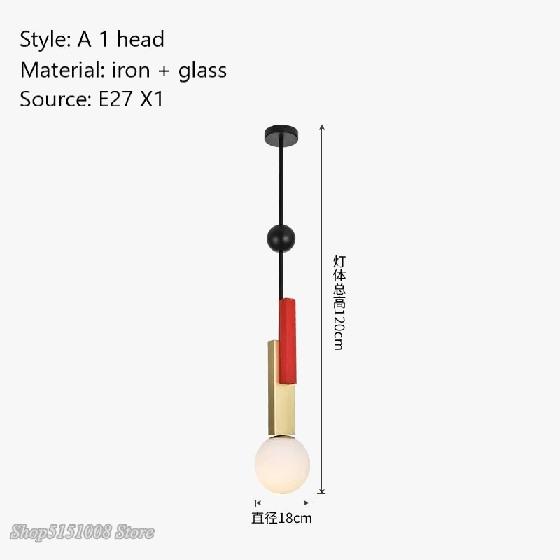 Suspension en verre LED nordique art moderne - Design créatif pour un intérieur élégant | Marco Lucetti