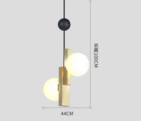 Suspension en verre LED nordique art moderne - Design créatif pour un intérieur élégant | Marco Lucetti Or C