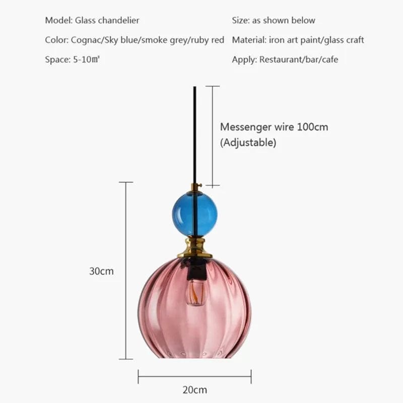 Suspension en verre LED nordique - Éclairage Moderne | Marco Lucetti
