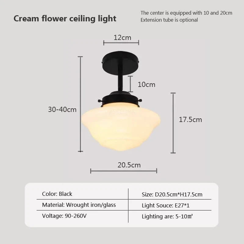 Suspension en verre LED Vintage | Marco Lucetti PL023G026 G Noir / Blanc froid