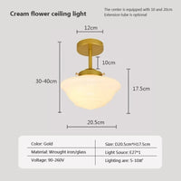 Suspension en verre LED Vintage | Marco Lucetti PL023G026 G Or / Blanc froid