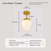 Suspension en verre LED Vintage | Marco Lucetti PL023G026 H Or / Blanc froid