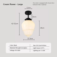 Suspension en verre LED Vintage | Marco Lucetti PL023G026 I Noir / Blanc froid