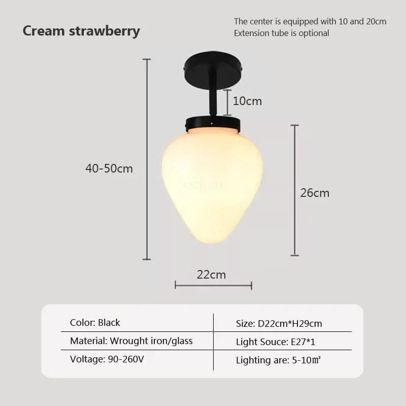 Suspension en verre LED Vintage | Marco Lucetti PL023G026 J Noir / Blanc froid