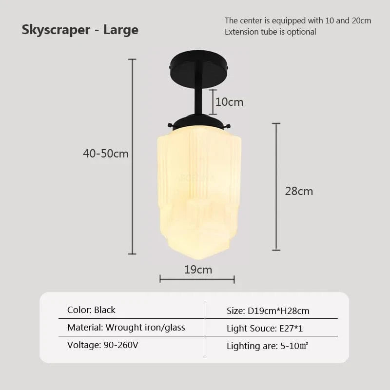 Suspension en verre LED Vintage | Marco Lucetti PL023G026A Noir / Blanc froid