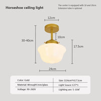 Suspension en verre LED Vintage | Marco Lucetti PL023G026E Or / Blanc froid