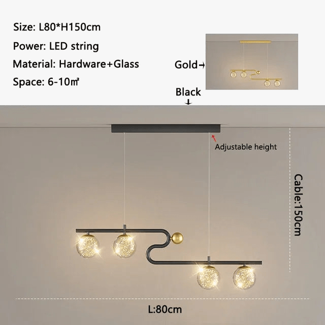 Suspension en verre moderne en forme de boule décorative | Marco Lucetti