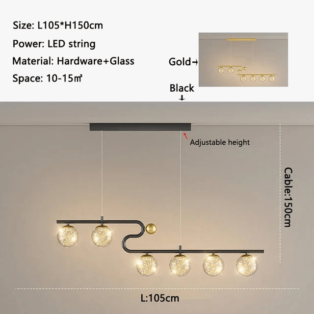 Suspension en verre moderne en forme de boule décorative | Marco Lucetti