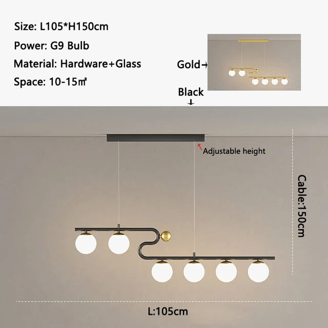 Suspension en verre moderne en forme de boule décorative | Marco Lucetti