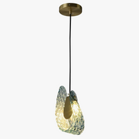 Petite lampe à main en verre moderne de suspension