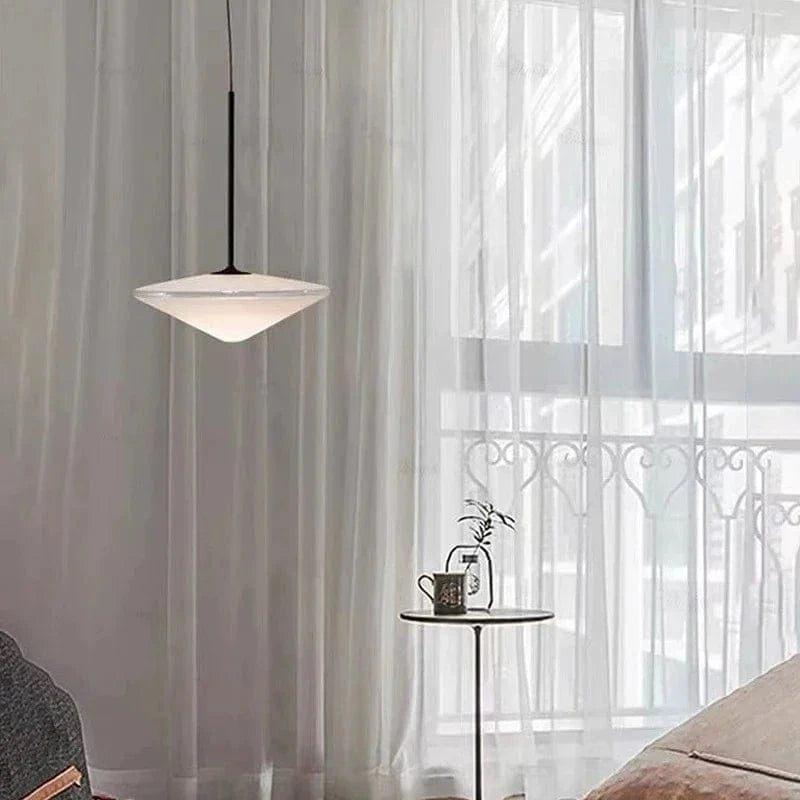 Suspension en verre moderne pour salle à manger, cuisine et îlot de LED UFO. | Marco Lucetti