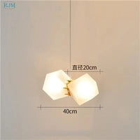 Suspension en verre moléculaire postmoderne nordique pour espaces variés | Marco Lucetti 2 têtes