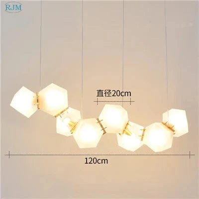 Suspension en verre moléculaire postmoderne nordique pour espaces variés | Marco Lucetti 8 têtes