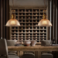 Suspension en verre nervuré rétro pour hôtel café salon bureau bar et salle à manger | Marco Lucetti