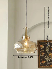 Suspension en verre nordique avec leds - Décoration contemporaine | Marco Lucetti Ambre / Blanc chaud