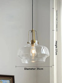 Suspension en verre nordique avec leds - Décoration contemporaine | Marco Lucetti Transparent / Blanc froid