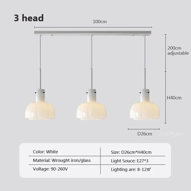 Suspension en verre nordique : Bourgeon de fleur médiévale nordique, simplicité café table bar table | Marco Lucetti H / Sans ampoule