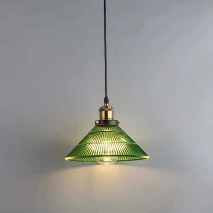 Suspension en verre nordique design vert | Marco Lucetti